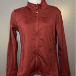 Queenieke Jacket Womens Small Red Full Zip Athletic Running Thumbholes Yoga Photo 0