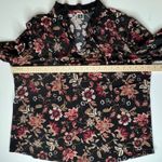 Anne Klein Anne‎ Klein Floral Blouse Size 1X Black Boho Fall Romantic Flowy Office Photo 9