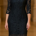 Candie's Candie’s Black Lace Midi Dress Photo 1