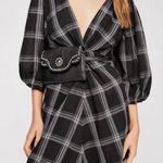 Free People Miss Molly Black White Plaid Mini Dress $128 EUC 0 Photo 0