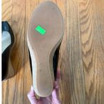 Via Spiga Black Patent Leather Peep Toe Cork Wedge Heels Size 8 Photo 7