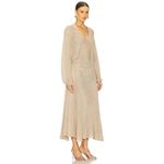 Alexis  Heida Dress in Gold Natural XSmall New Womens Long Knit Sweater Maxi Photo 3
