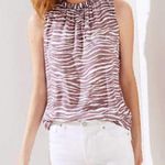 Loft Zebra Print Tie Back Shell Sz XS Photo 0