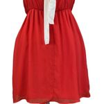 Lulus Lulu’s Red and Cream Mini Blouson Halter Dress Photo 8