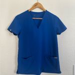 FIGS Royal Blue Women's Short Sleeve Blue Top Photo 1