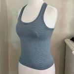 Lululemon Swiftly Tech Race Racerback Tank Stripe Rhino Grey Black Blue Tank 4 Photo 2