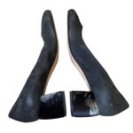 Anna F. Gray Suede Round Toe Velvet Block Heels size 40 US 10 Designer Luxury Photo 6