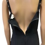 Orange Creek Linen Blend  Black Button Accent Sleeveless Back Slit Midi Dress M Photo 8