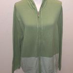 Christopher & Banks CJ Banks by  green full zip up hooded sweatshirt Photo 1