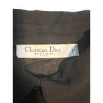 Christian Dior Vintage Semi Sheer Shirt Button Up 3/4 Sleeves 100% Silk Sz 6 REA Photo 3