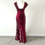 Vintage 90s Vampy Prom Dress Red Photo 5