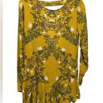 Free People Smooth Talker Tunic Top Womens S Mini Dress Boho Floral Open Back Photo 0