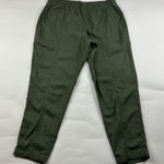 Old Navy Olive Green Linen Blend High Rise Slim Leg Ankle Pant L Photo 0