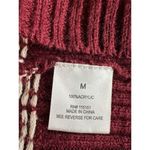 Romeo + Juliet Couture Women's Burgundy Geometric Cardigan Sweater M Photo 9