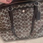 Coach  Brown and Cream Signature Tote Photo 9