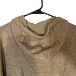 H&M Tan Long Batwing Sleeve Hooded Drawstring Neck Knit Sweater Women Sz L Photo 2