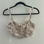 ZARA zebra print Linen Top Photo 1