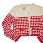 J.Crew NWT Textured Crochet Lady Jacket in Moroccan Sand Red Cardigan Sweater M Photo 5