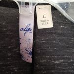 Francesca's Womens Cardigan Size Large Alya Open Gray Tribal trim Waterfall Photo 6