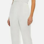 Mac Duggal  Ivory Jumpsuit with Feather Accents Photo 0