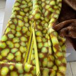 UGG  brown and yellow animal print faux fur oversized full zip hoodie small Photo 10