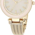 Anne Klein  Womens Premium Crystal Pink Mesh Bracelet Watch Photo 3