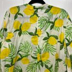 Club Z Collection Shirt Womens 1X Cotton Lightweight Tropical Beachy Coastal Yellow Photo 6