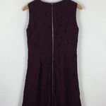 Diane Von Furstenberg  Carpreena Burgundy Lace Floral Sleeveless Dress Size 8 Photo 14