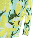 J.Crew Floral Print Swim Cover Up Tunic Top‎ Cotton Yellow Green, XS Photo 5