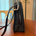 Brighton  Emma Embossed‎ Croc Pebbled Leather Shoulder Bag Adjustable Strap Black Photo 2