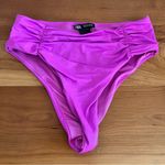ZARA Women’s  High Rise Cheeky Bikini Bottoms Pink Size Small Photo 0