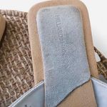 Y2K Fairy Mermaid Boho Hillard & Hanson beaded thong sandals slippers flats open peep toe Genuine Leather Sz 10 Blue Photo 3