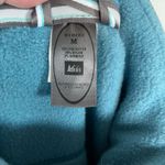 REI  Women’s Fleece Sweatshirt Half Zip Pullover Blue Size Medium Photo 2