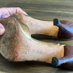 Gucci Metallic Copper Gold Double Bow Open Toe Sandals Heels Party Vintage 6 Photo 6