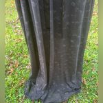 Vintage 90s Black Empire Waist Maxi Dress Velvet w Sheer Glitter Floral Skirt 26 Photo 5