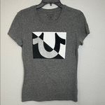 True Religion Rhinestone Logo TShirt Gray Size Small Photo 1