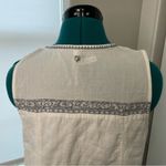 Kuhl  White and Grey Katrin Embroidered Sleeveless Organic Cotton Tank Photo 8