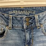 American Eagle Artist Crop Jeans Low Rise Distressed Blue Size 0 Y2K Style Photo 1