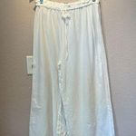 SheIn Women’s Cream Colored Linen-look wide leg Cotton Pants, Size Large Photo 0