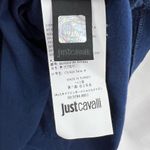 Just Cavalli  Womens Top Medium Blue Paisley Tee Cotton Photo 4