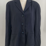 Talbots Vintage Tailored Blazer Jacket 16 Navy Blue Classic Dark Academia Coat Photo 0