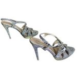 Audrey Brooke NIB  Silver and Gold Metallic Heels Photo 4