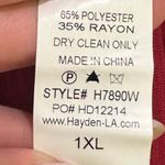 Hayden  burgundy red lightweight embroidered top 1XL Photo 3