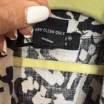 Carol Little Leopard Print Linen Button Down Sleeveless Blouse Sz S White Photo 5