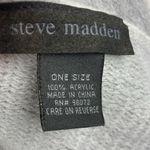 Steve Madden  Rectangular Oversized Gray Fringed Scarf Photo 4