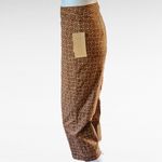 Coldwater Creek Brown & Cream Mosaic Print Flat Front Crops Size 4 Photo 1