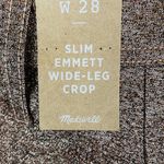 Madewell NEW  Slim Emmett Wide-Leg Crop Pants in Metallic Size 28 It Girl Luxury Photo 6