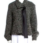 Armani Collezioni  tweed grey y2k jacket size 8 $350 fall coat vintage casual Photo 0
