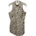 Amanda Uprichard  Marshall Mini Dress Medium Gold Beige Sequin Mock Neck Revolve Photo 7