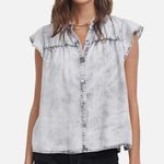Rails Ruthie top blouse in charcoal cloud wash medium Photo 0